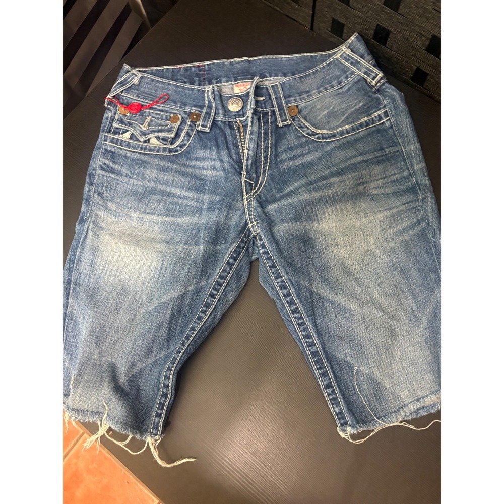 True religion rainbow Joey blue jean shorts men's size 31